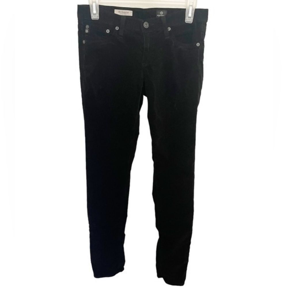 Ag Adriano Goldschmied The Legging Black Velvet Skinny Jeans